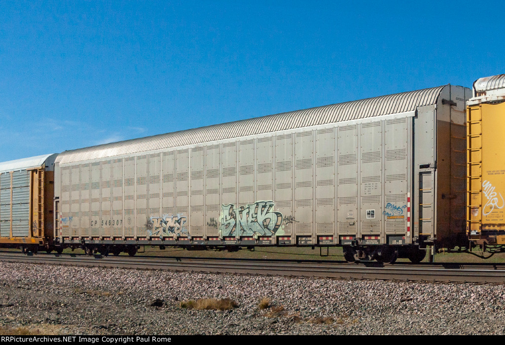 CP 546307, Autorack on the BNSF Creston Sub